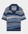 Todd Snyder Relaxed Linen Dunes Montauk Sweater Polo In Multi