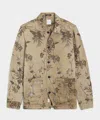 Todd Snyder Relaxed Linen Jacquard Shirt Jacket In Gold