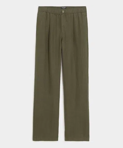 Todd Snyder Relaxed Linen Leisure Pant In Green