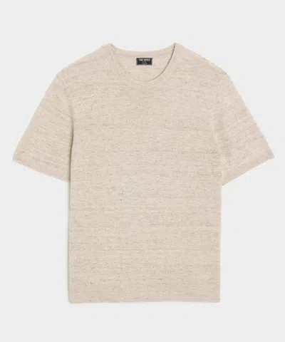 Todd Snyder Relaxed Linen Sweater Tee In Brown