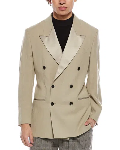 Todd Snyder Relaxed Linen Tuxedo Jacket In Brown