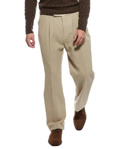 Todd Snyder Relaxed Linen Tuxedo Trouser In Neutral
