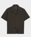Todd Snyder Relaxed Open-knit Cabana Polo In Brown