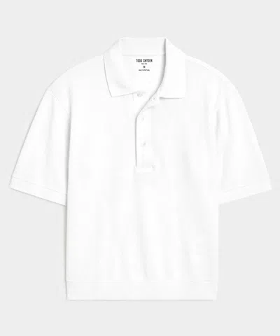 Todd Snyder Relaxed Pique Polo In Simply White