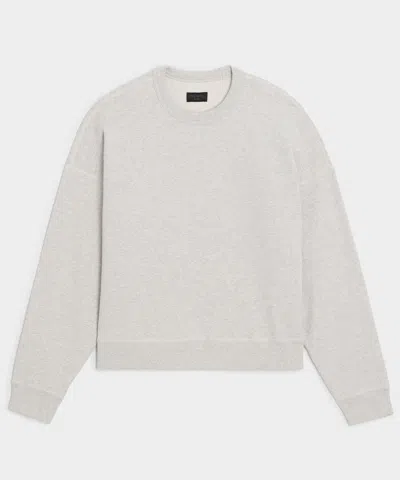 Todd Snyder Relaxed Portuguese Terry Crewneck In Heather Beige In Gray