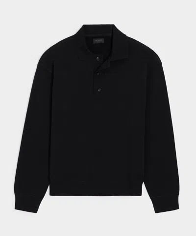 Todd Snyder Relaxed Portuguese Terry Polo In Black