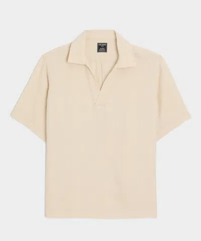 Todd Snyder Relaxed Sea Soft Irish Linen Popover Shirt In Neutral
