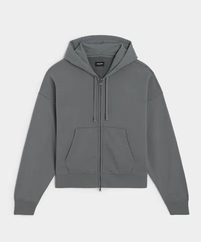 Todd Snyder Relaxed Terry Full-zip Hoodie In Gray