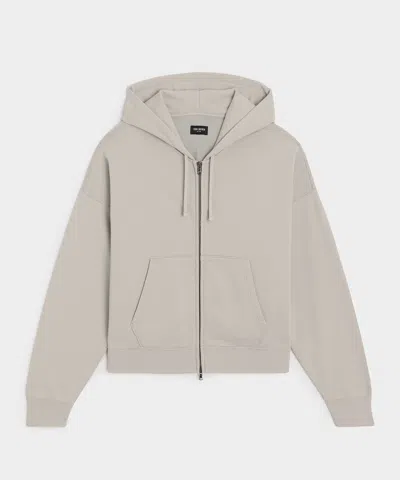 Todd Snyder Relaxed Terry Full-zip Hoodie In Neutral