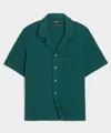 Todd Snyder Relaxed Textured Cabana Polo In Green