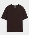 Todd Snyder Relaxed Textured Cotton Tee In Brown