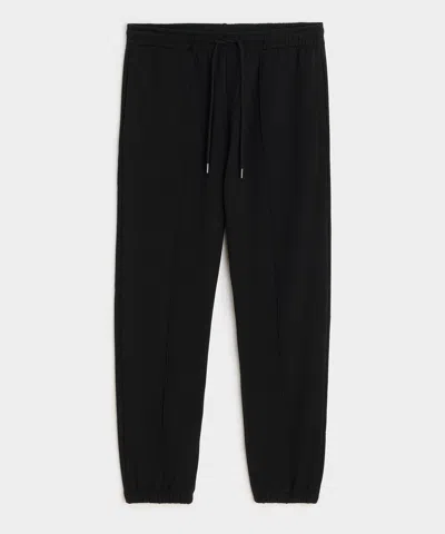 Todd Snyder Relaxed Travel Terry Pintuck Jogger In Black