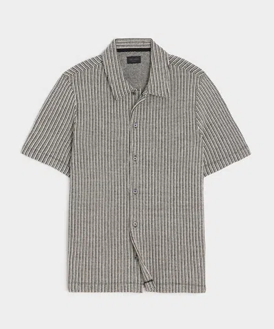Todd Snyder Ribbed Cotton Shirt In Black In Gray
