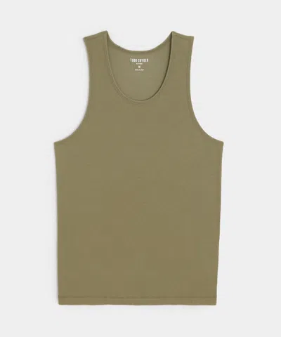 Todd Snyder Ribbed Tank In Green