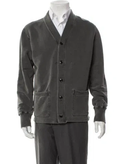 Pre-owned Todd Snyder Scoop Neck Long Sleeve Cardigan In Gray