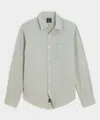 Todd Snyder Sea Soft Irish Linen Point Collar Shirt In Gray