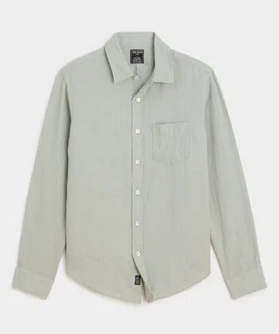 Todd Snyder Sea Soft Irish Linen Point Collar Shirt In Gray