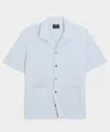 Todd Snyder Seersucker Guayabera Shirt In Blue