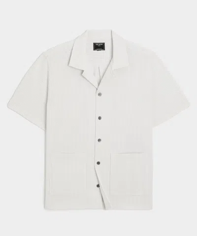 Todd Snyder Seersucker Guayabera Shirt In Neutral