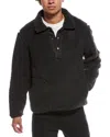 Todd Snyder Sherpa Snap Polo Pullover In Black
