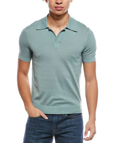 Todd Snyder Silk & Cashmere-blend Polo Shirt In Blue