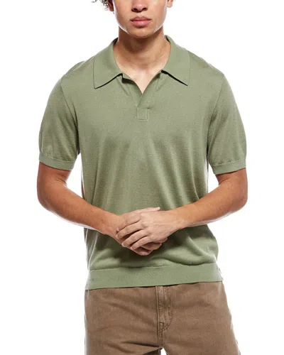 Todd Snyder Silk & Cashmere-blend Polo Shirt In Green