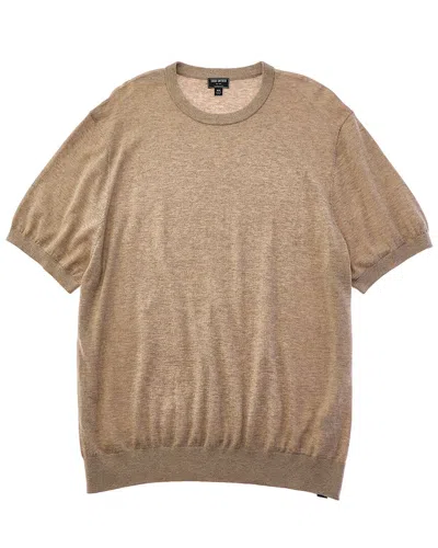 Todd Snyder Silk & Cashmere-blend T-shirt In Brown