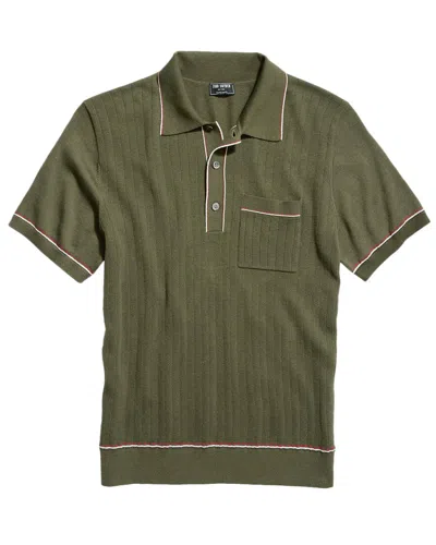 Todd Snyder Silk-blend Polo Shirt In Green