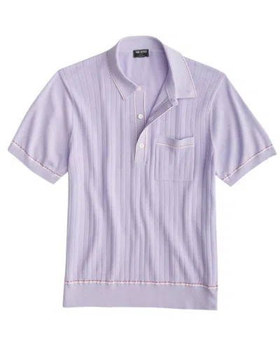 Todd Snyder Silk-blend Polo Shirt In Purple