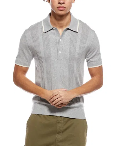 Todd Snyder Silk-blend Tipped Polo Shirt In Green
