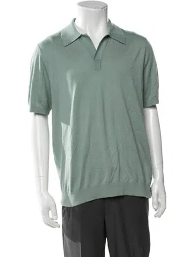 Pre-owned Todd Snyder Silk Collar Polo Sweater In Green