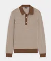 Todd Snyder Silk-cotton Geo Sweater Polo In Multi