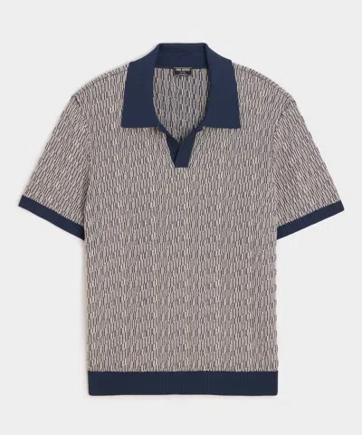 Todd Snyder Silk-cotton Skip-stitch Montauk Sweater Polo In Burgundy