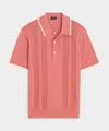 Todd Snyder Silk-cotton Tipped Sweater Polo In Brown