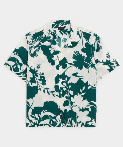Todd Snyder Silk-cotton Capri Shirt In Teal In Blue
