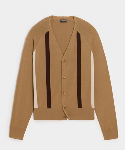 Todd Snyder Silk-cotton Cardigan In Baja Dunes In Brown