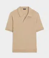 Todd Snyder Slim Cotton-cashmere Sweater Polo In Brown