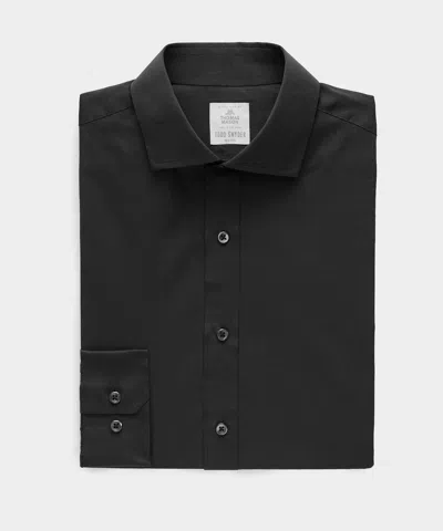Todd Snyder Slim Cotton-silk Spread Collar Dress Shirt In Black