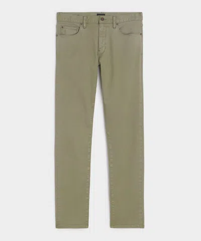 Todd Snyder Slim Fit 5-pocket Chino In Fogstone In Green