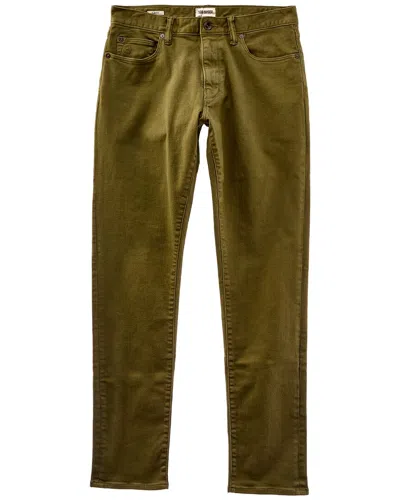 Todd Snyder Slim Garment Dyed Twill Pant In Green