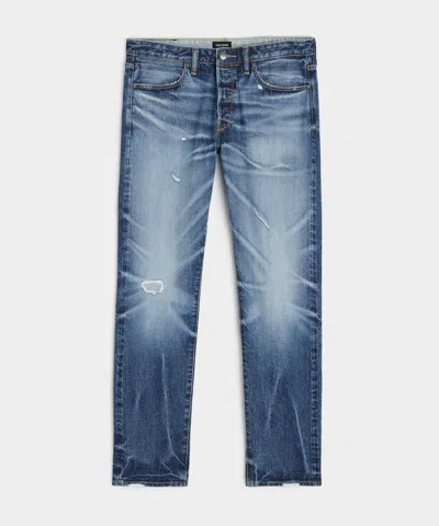 Todd Snyder Slim Japanese Selvedge Stretch Jean In Blue