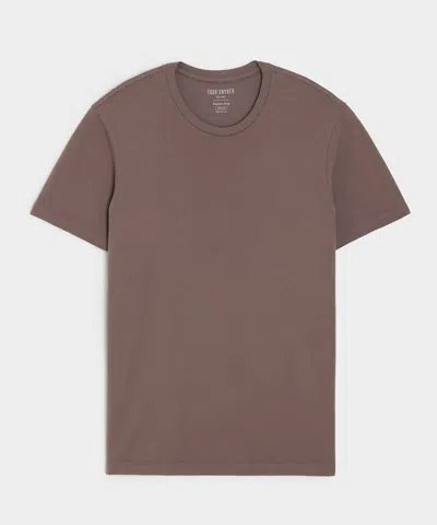 Todd Snyder Slim Made In L.a. Premium Jersey Tee In Brown