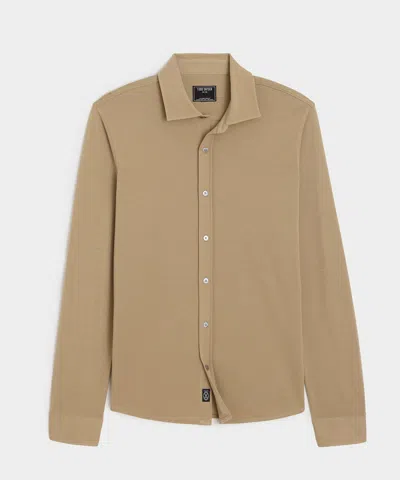 Todd Snyder Slim Pique Dress Shirt In Brown