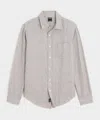 Todd Snyder Slim Sea Soft Irish Linen Point Collar Shirt In Multi