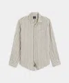 Todd Snyder Slim Sea Soft Irish Linen Point Collar Shirt In Gray