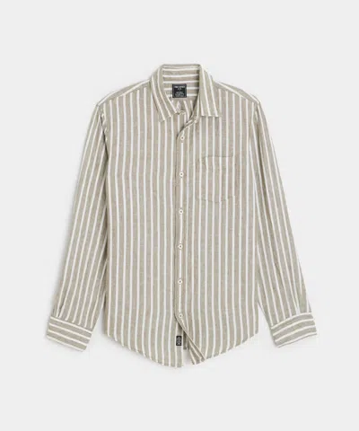 Todd Snyder Slim Sea Soft Irish Linen Point Collar Shirt In Gray