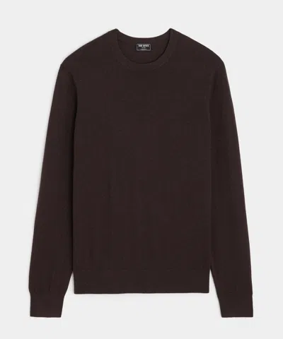 Todd Snyder Slim Silk-cashmere Crewneck Sweater In Brown