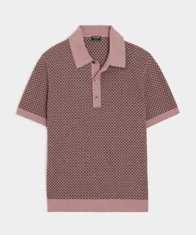 Todd Snyder Slim Silk-cotton Sweater Polo In Pink