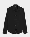 Todd Snyder Slim Summerweight Point Collar Shirt In Black