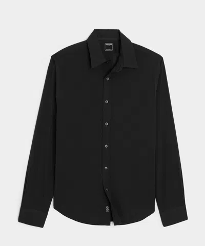 Todd Snyder Slim Summerweight Point Collar Shirt In Black